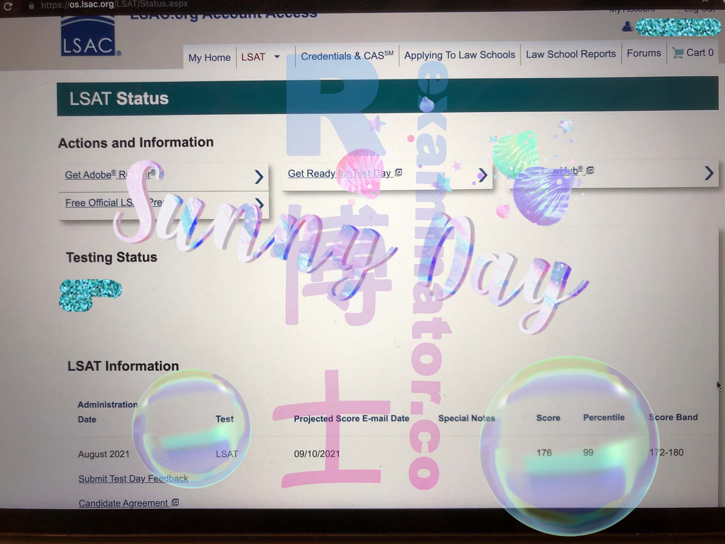 score image for Tricherie au LSAT success story #193