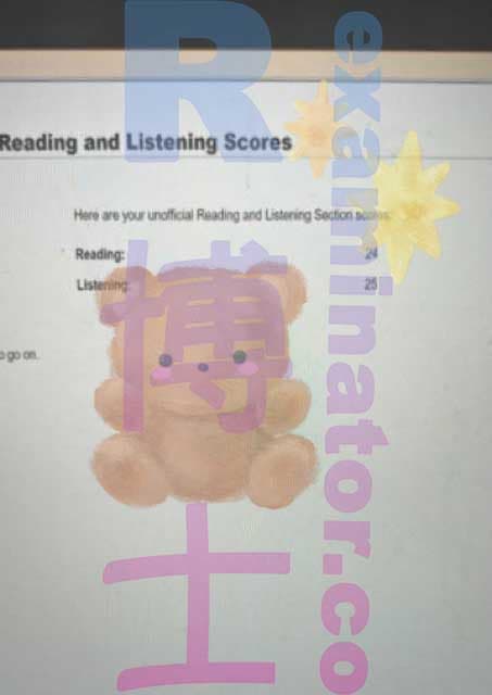 score image for Tricherie au TOEFL success story #284