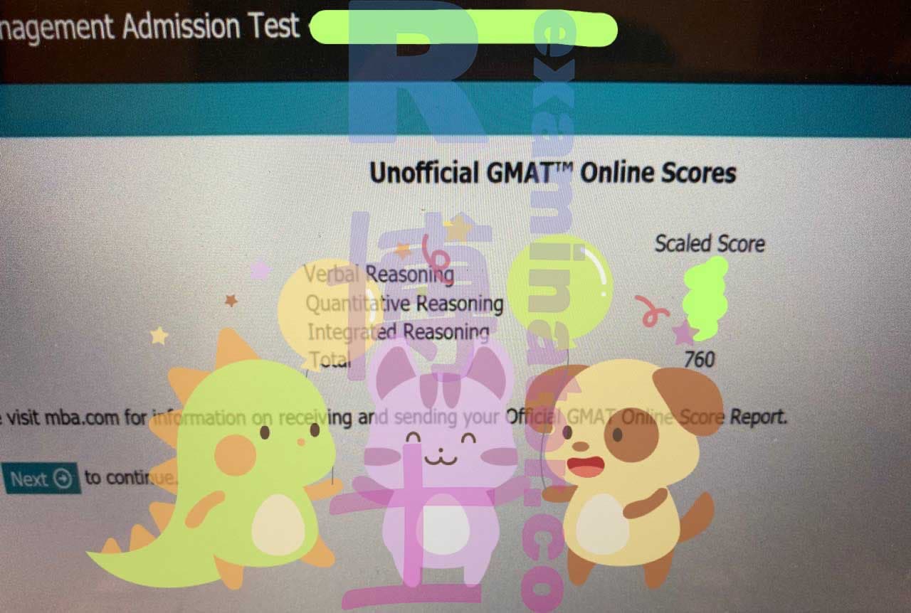 score image for Tricherie au GMAT success story #313