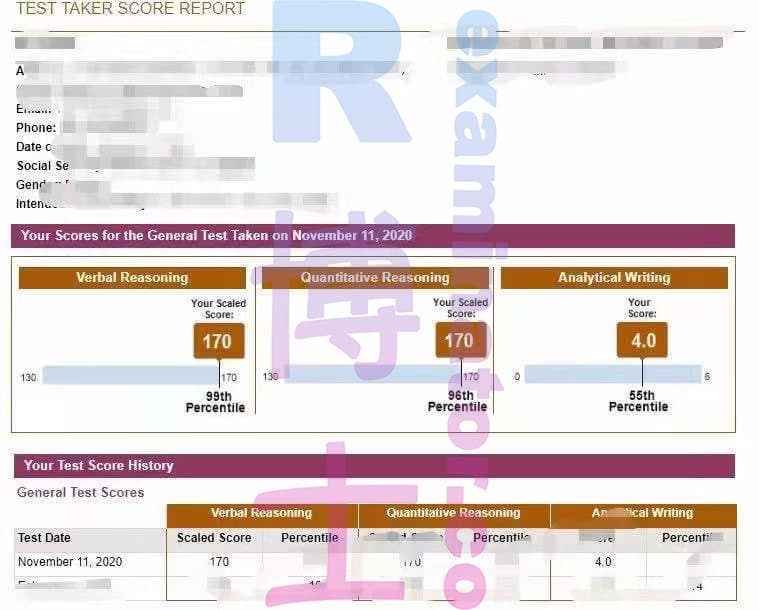 score image for Tricherie au GRE success story #83