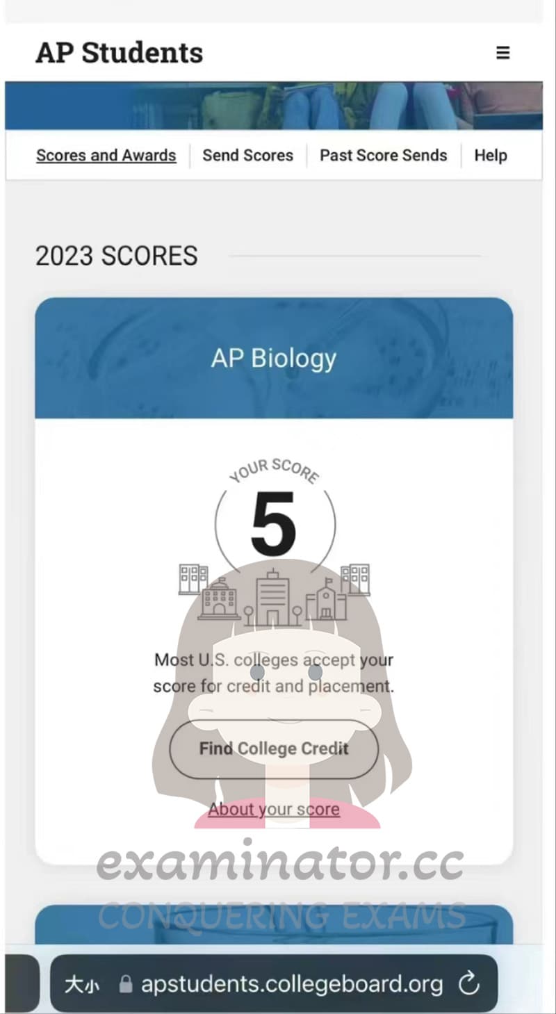 score image for Tricherie au Advanced Placement success story #631