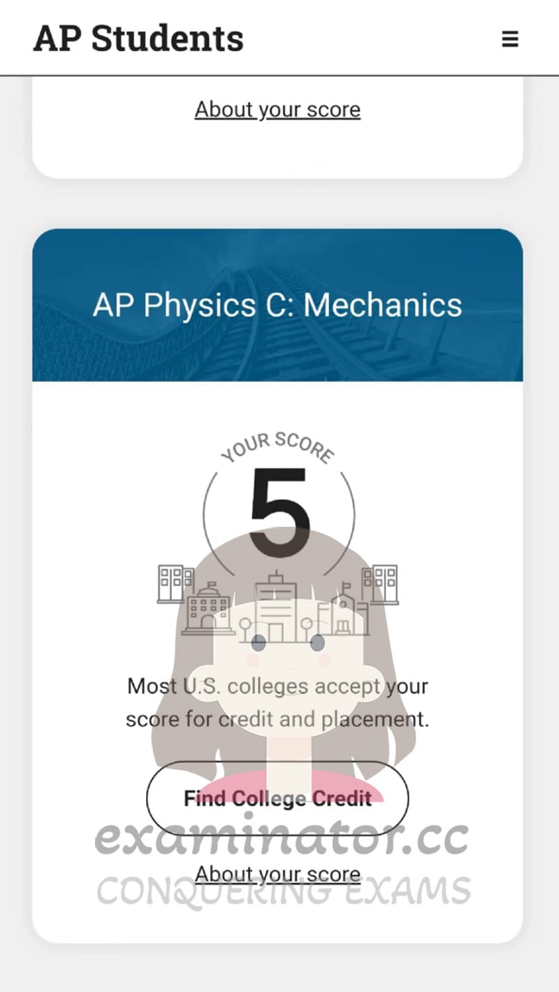 score image for Tricherie au Advanced Placement success story #635