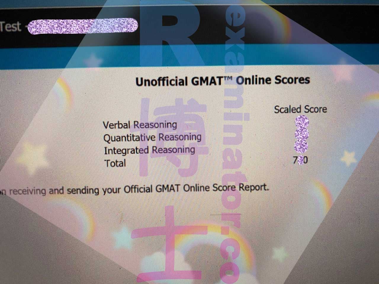 score image for Tricherie au GMAT success story #340