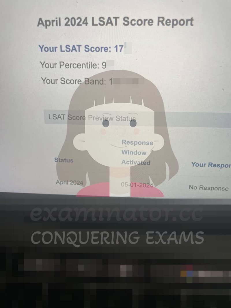 score image for Tricherie au LSAT success story #642