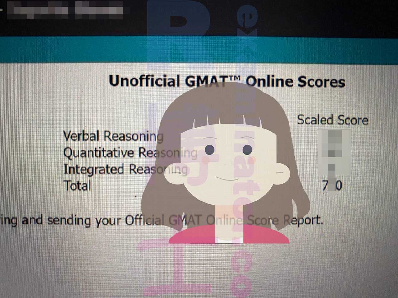 score image for Tricherie au GMAT success story #487