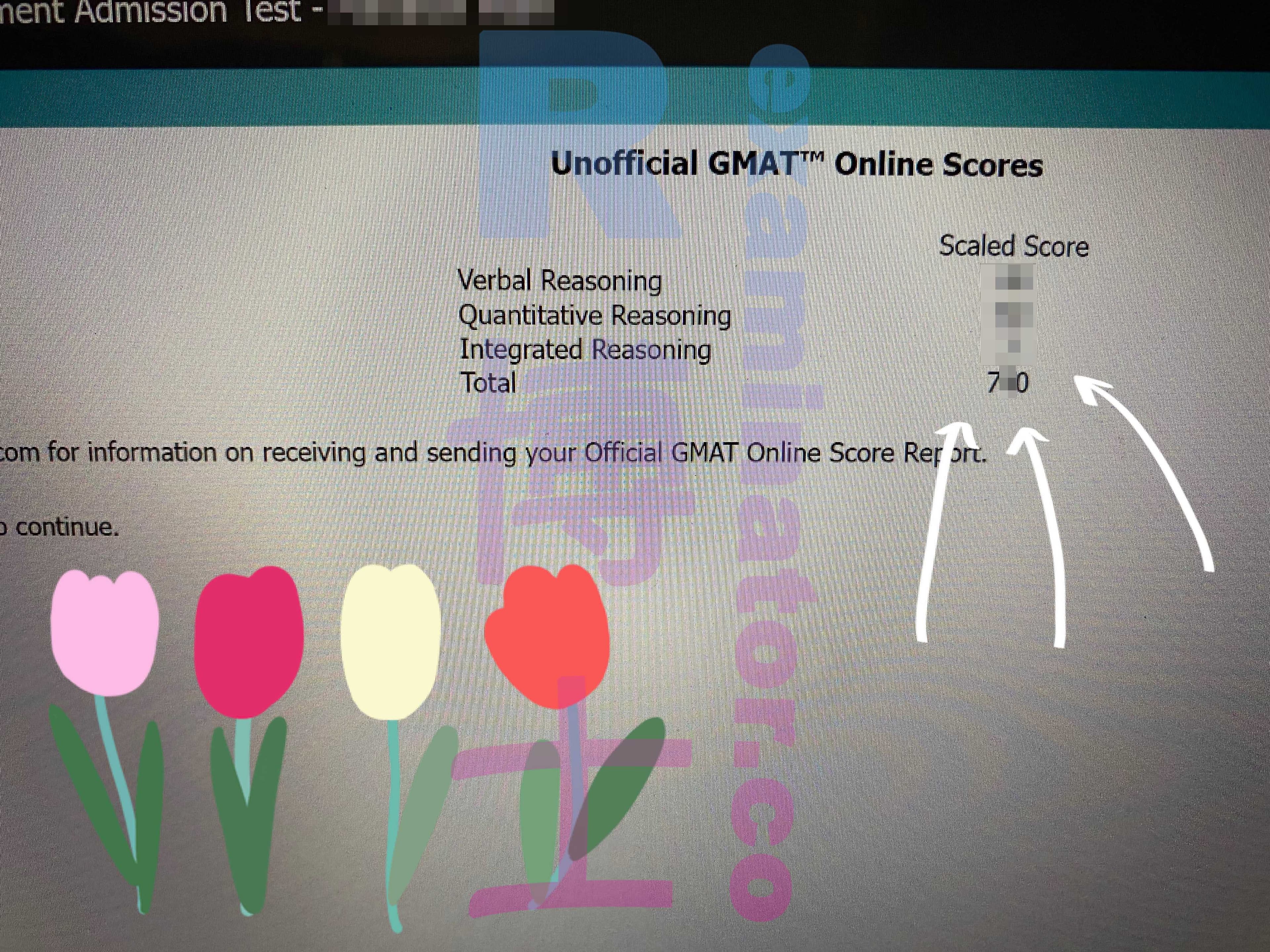 score image for Tricherie au GMAT success story #402