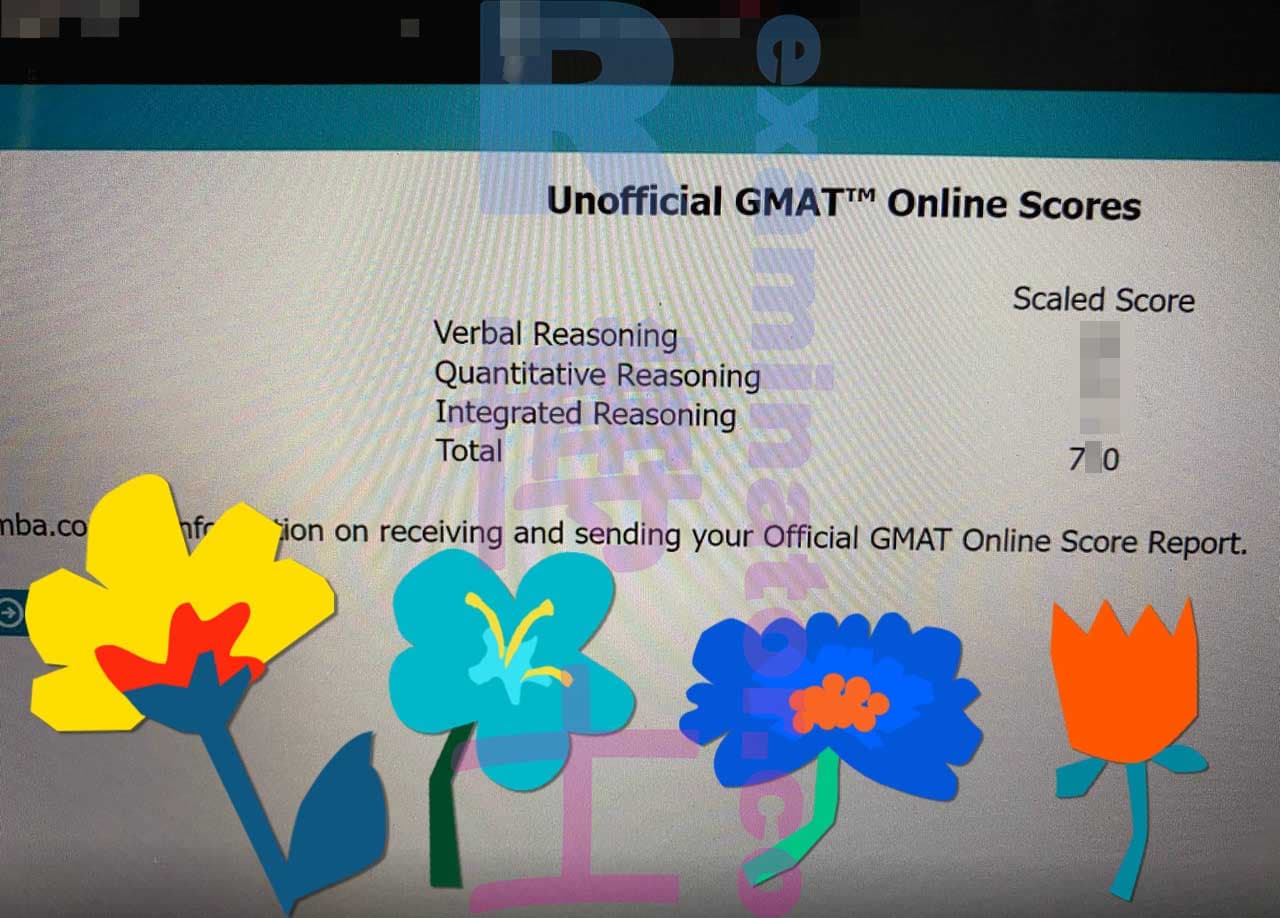 score image for Tricherie au GMAT success story #394