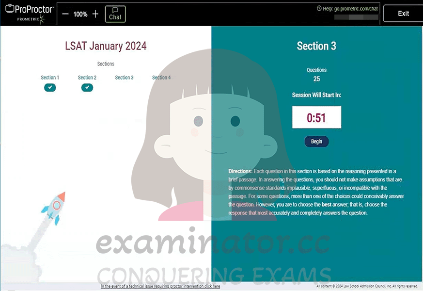 LSAT Cheating Complete All Four Sections